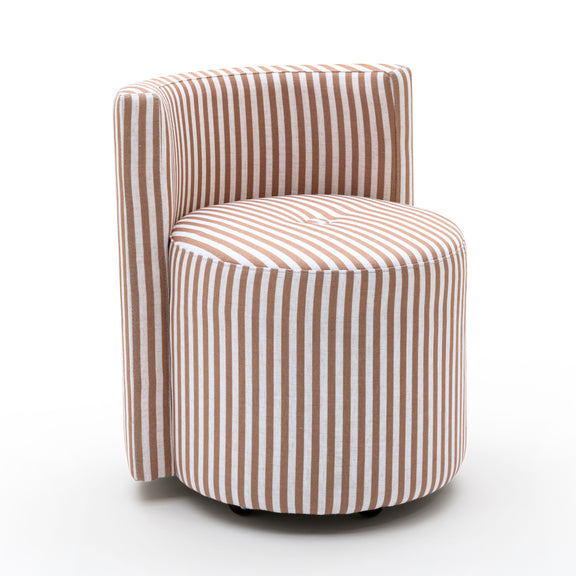 Alyssa Rolling Desk Chair - Brown