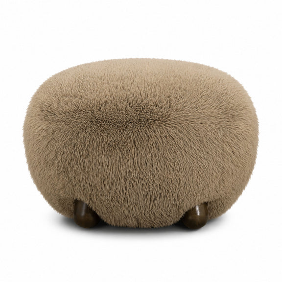 Pucker Ottoman - Taupe