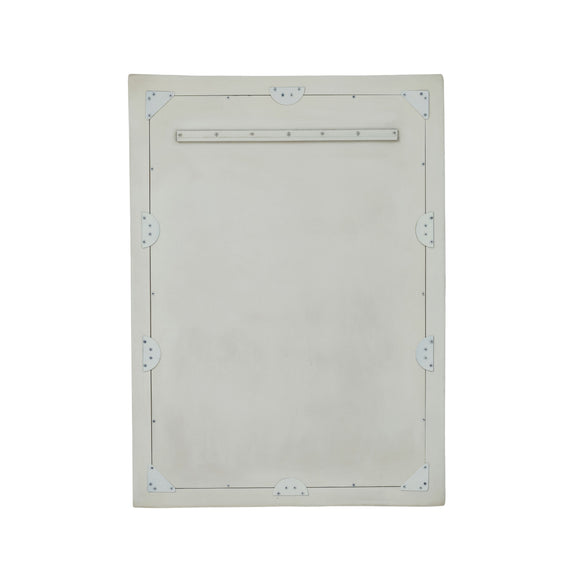 Orpheus 34"X47" Ribbed Faux Stone Rectangular Wall Mirror
