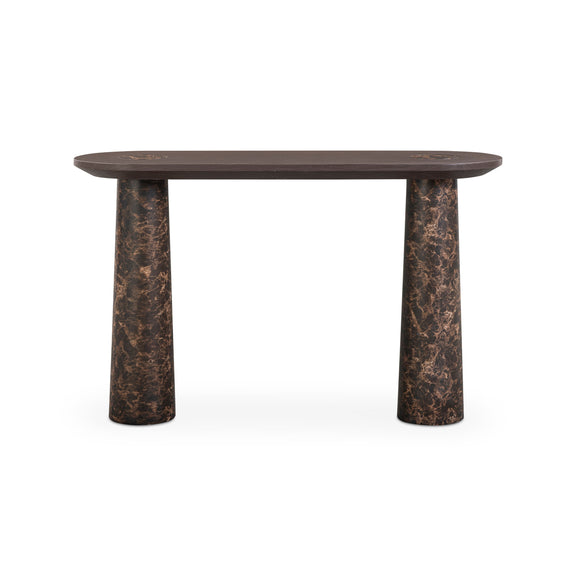 Braya 50" Faux Emperador Marble Console Table