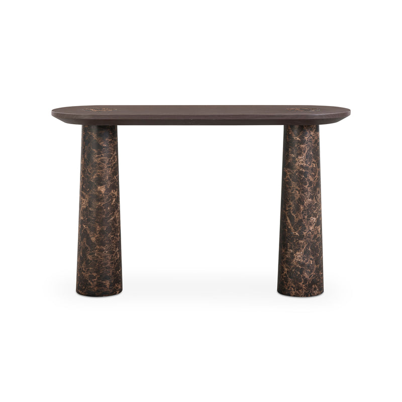 Braya 50" Faux Emperador Marble Console Table