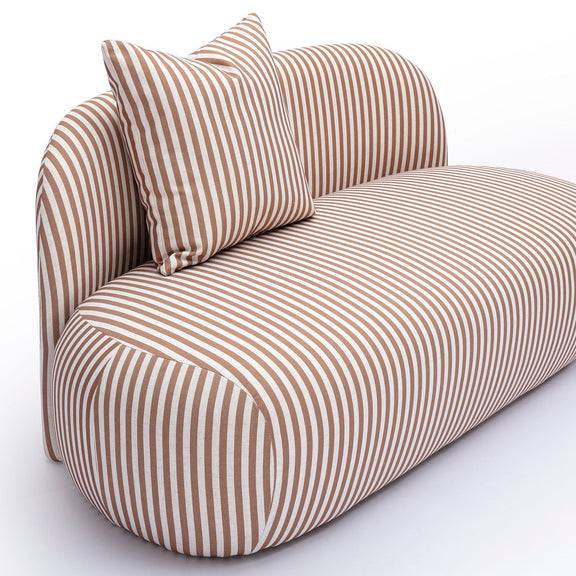Carraway 59" Loveseat - Brown Stripes
