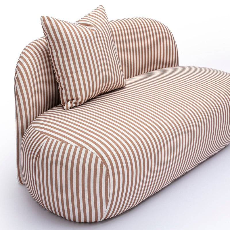 Carraway 59" Loveseat - Brown Stripes