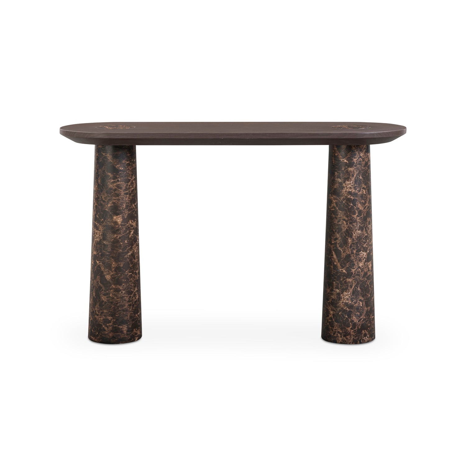 Braya 50" Faux Emperador Marble Console Table