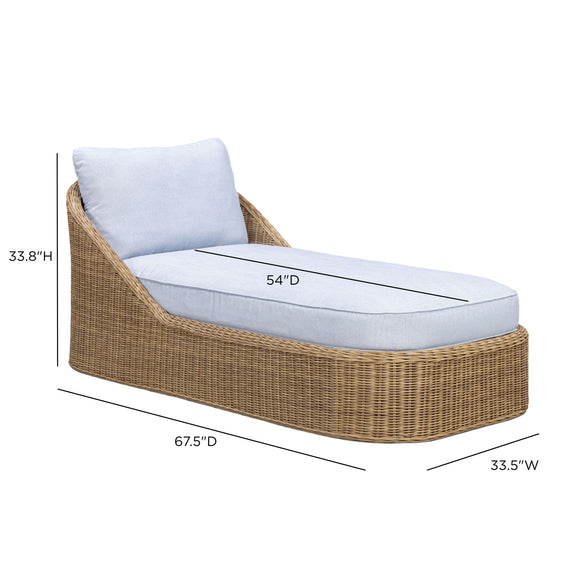 Axel Boucle Outdoor Lounge Chair - Blue