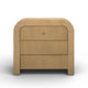 Hump 38" Arched 3-Drawer Bedside Chest - Natural