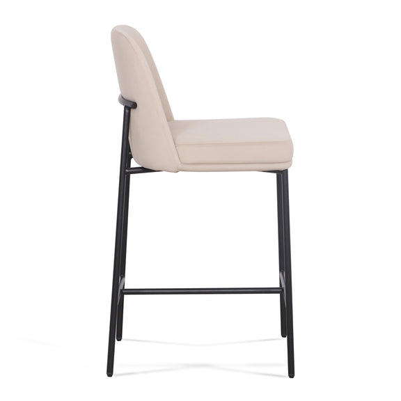 Sydney Performance Velvet Counter Stool Set of 2 - Taupe