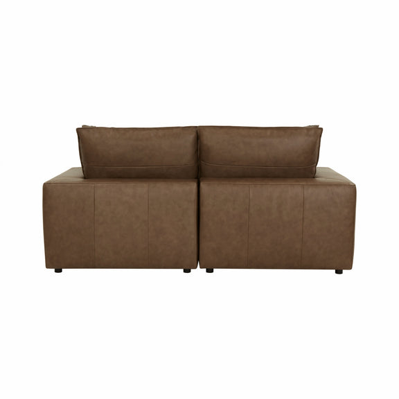 Cali 80" Modular Loveseat - Brown