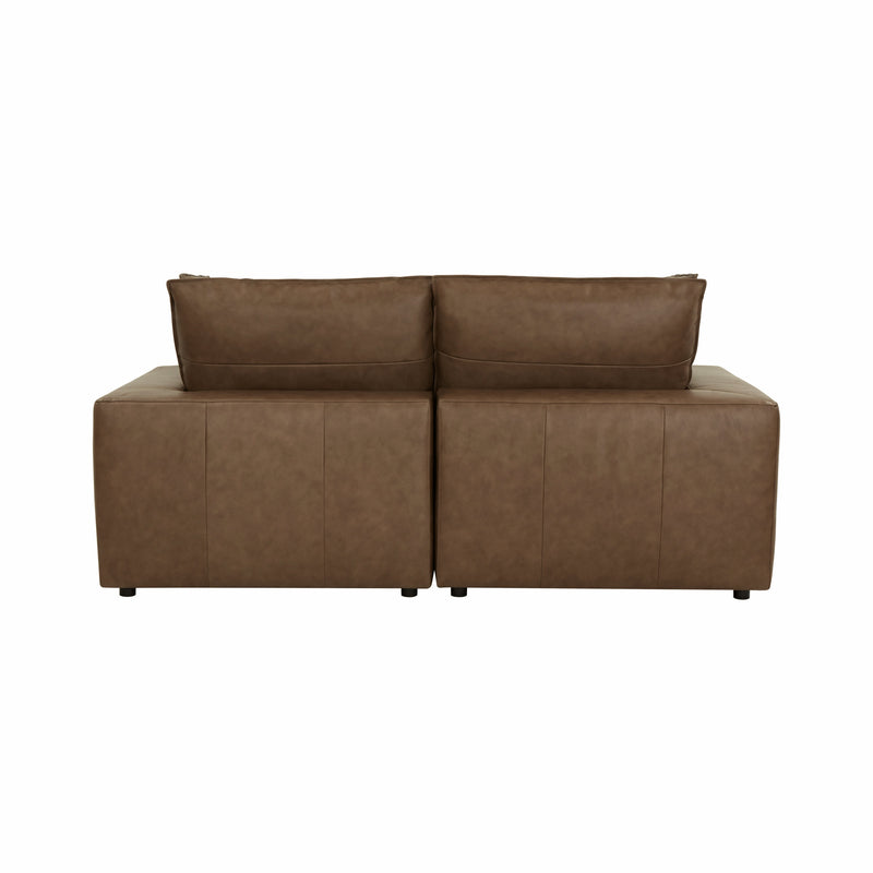 Cali 80" Modular Loveseat - Brown