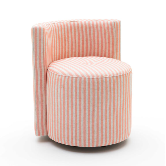 Alyssa Rolling Desk Chair - Pink Stripes