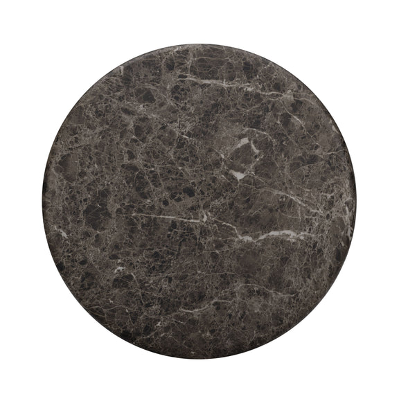 Cynthia Concrete Indoor/Outdoor Side Table - Dark Emperador Marble