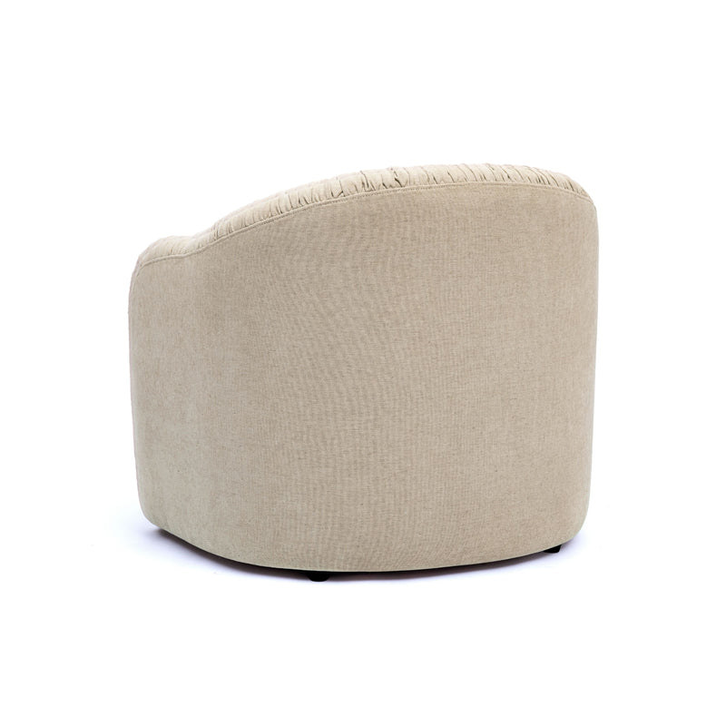 Pamela Tasseled Lounge Accent Chair - Tan