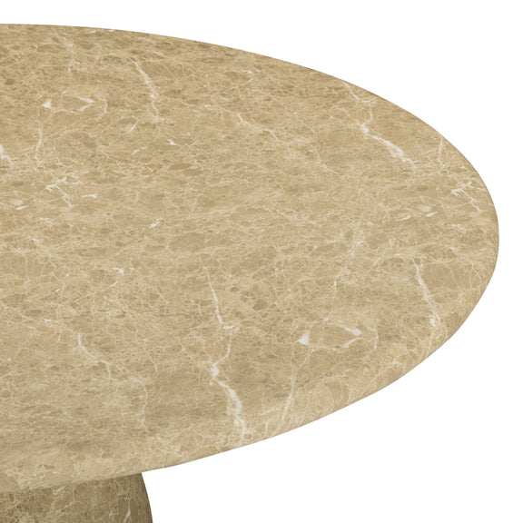 Cynthia 36" Concrete Indoor/Outdoor Coffee Table - Light Emperador Marble