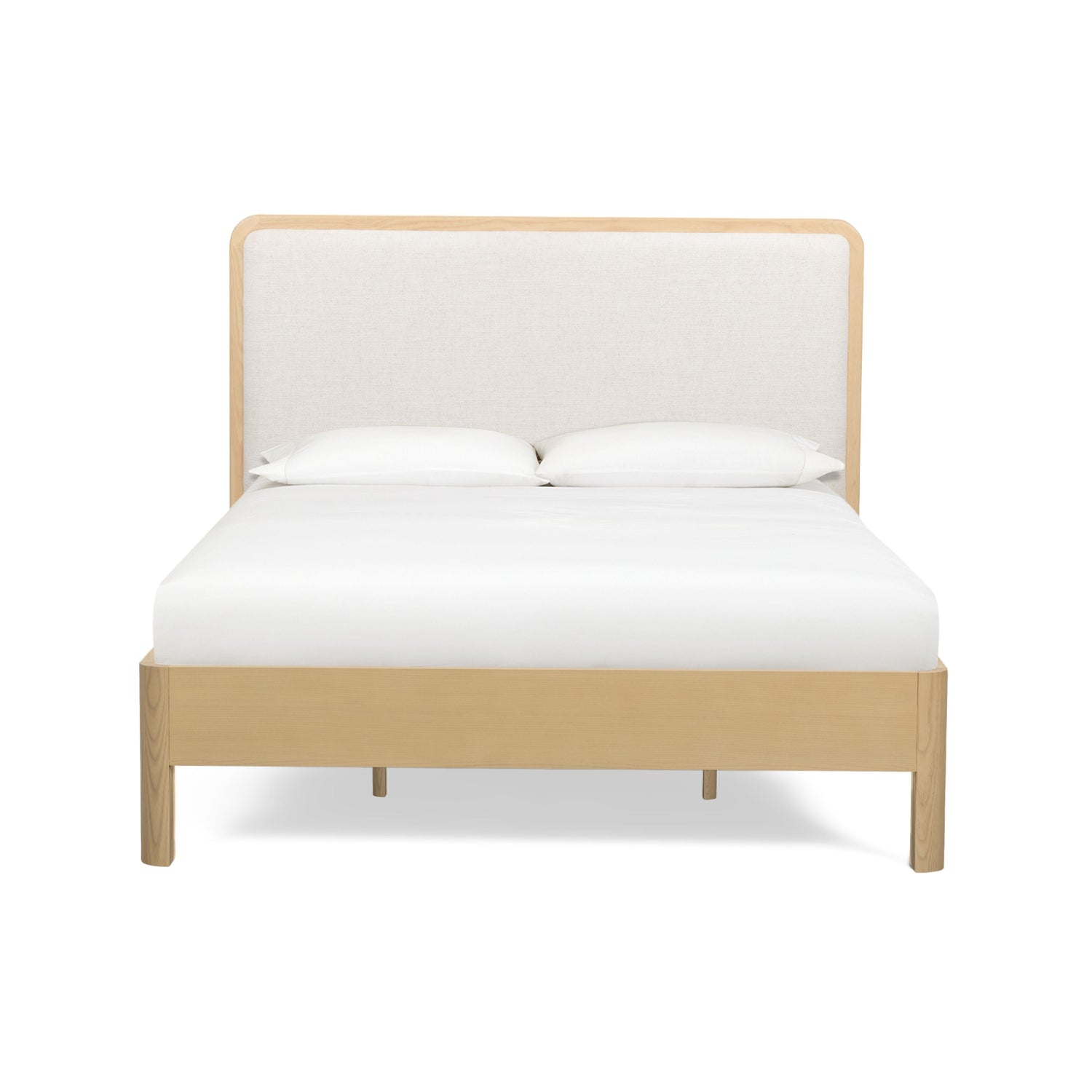 Rafaelle Natural Solid Ash Bed - Cream,Natural