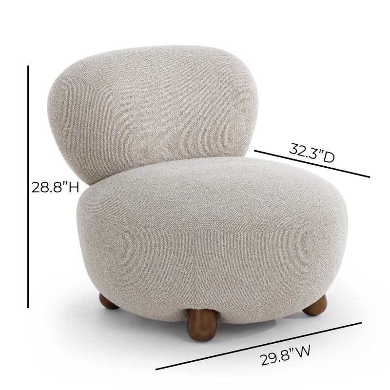 Pucker Accent Chair - Warm Grey