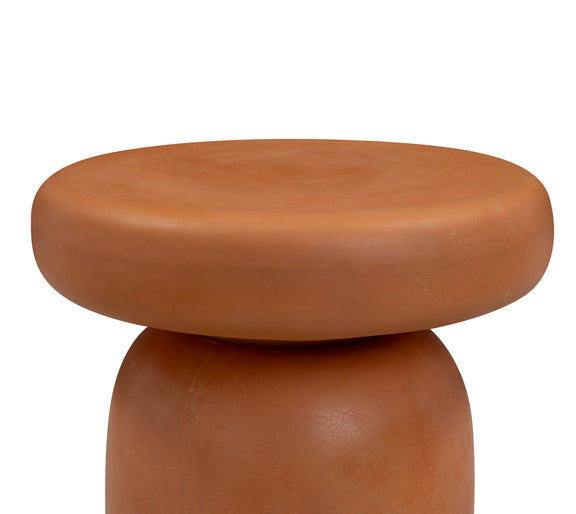 Lydia Concrete Indoor/Outdoor Side Table - Orange