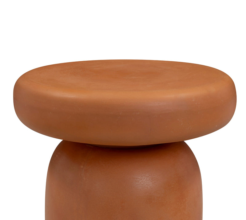 Lydia Concrete Indoor/Outdoor Side Table - Orange