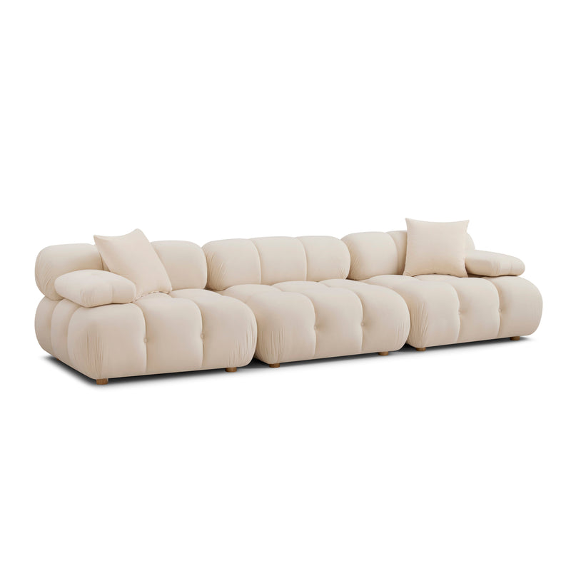 Calliope 118" Performance Modular Sofa - Off-White