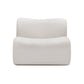 Zenith Contract-Grade Upcycled Fabric Armless Chair - Cream