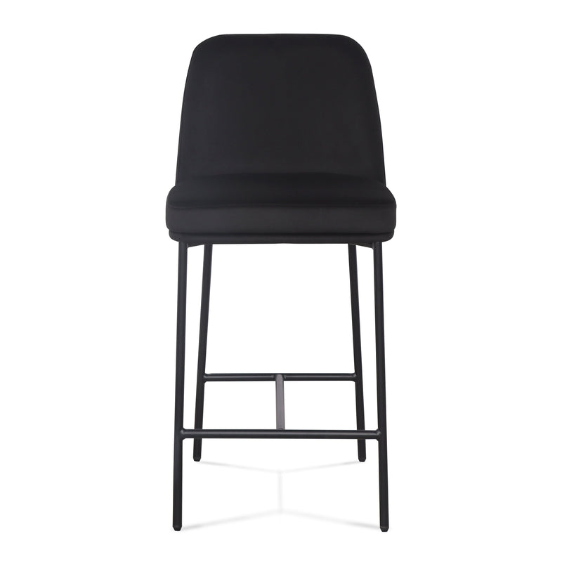 Sydney Performance Velvet Counter Stool Set of 2 - Black