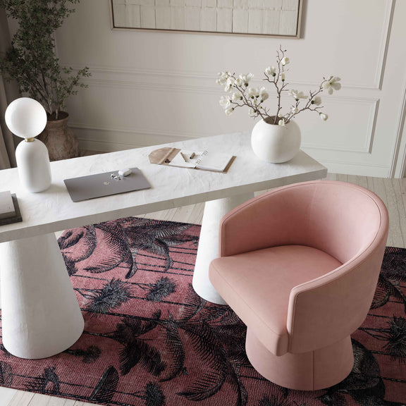 Kristen Rolling Desk Chair - Pink