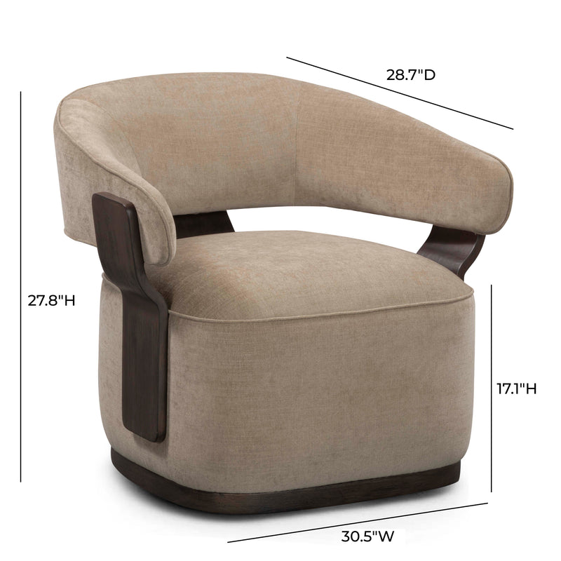 Madison Performance Swivel Accent Chair - Stone
