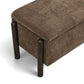 Abby 52" Nubby Fabric Storage Bench - Brown
