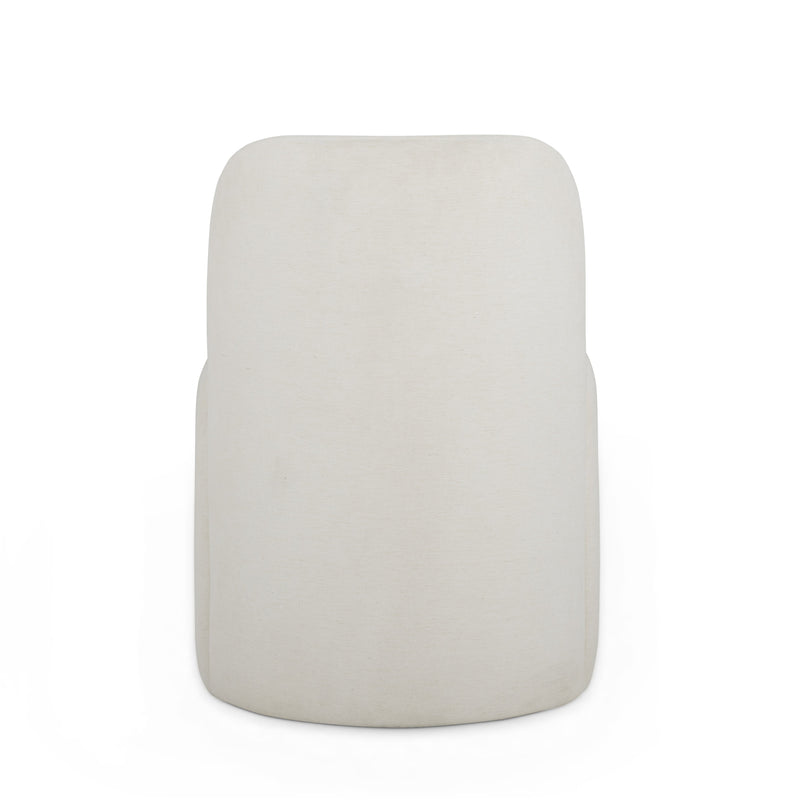 Persa Round Back Performance Chenille Dining Chair - Cream
