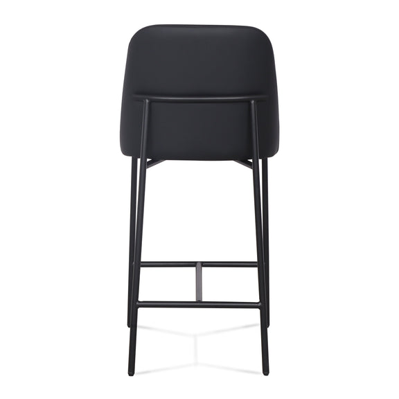 Sydney Performance Vegan Leather Counter Stool - Set of 2 - Black