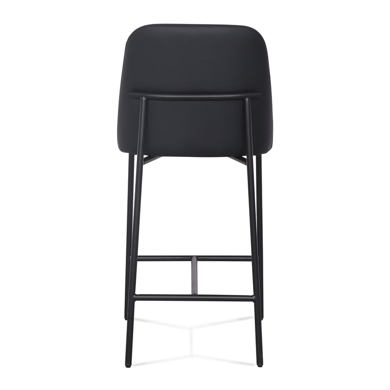 Sydney Performance Vegan Leather Counter Stool - Set of 2 - Black