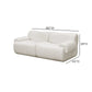 Zenith 80" Modular Loveseat - Cream