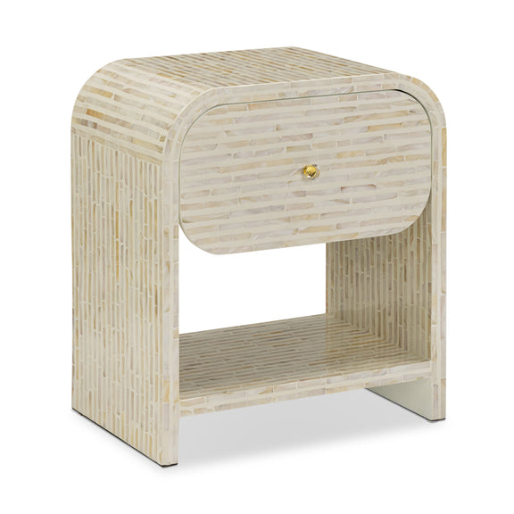 Borno 20" Mother of Pearl Nightstand