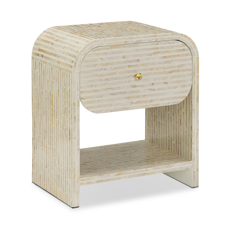Borno 20" Mother of Pearl Nightstand