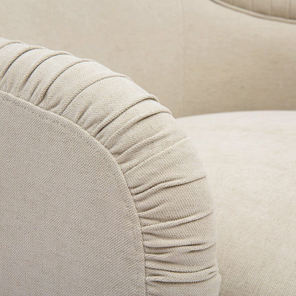 Pamela Tasseled Lounge Accent Chair - Tan