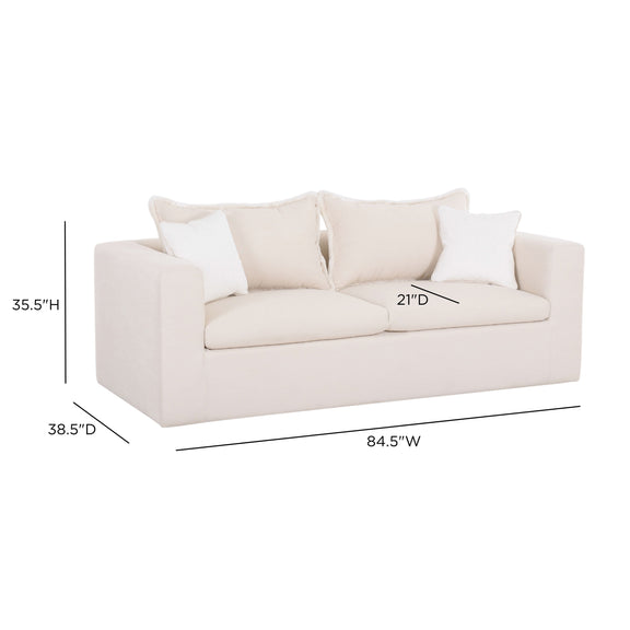 Salty 85" Indoor/Outdoor Sofa - Cream