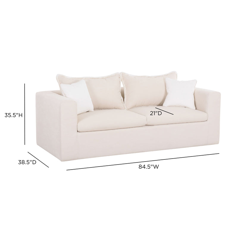 Salty 85" Indoor/Outdoor Sofa - Cream
