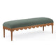 Oodle 56.5" Performance Vegan Mohair Bench - Green / Walnut