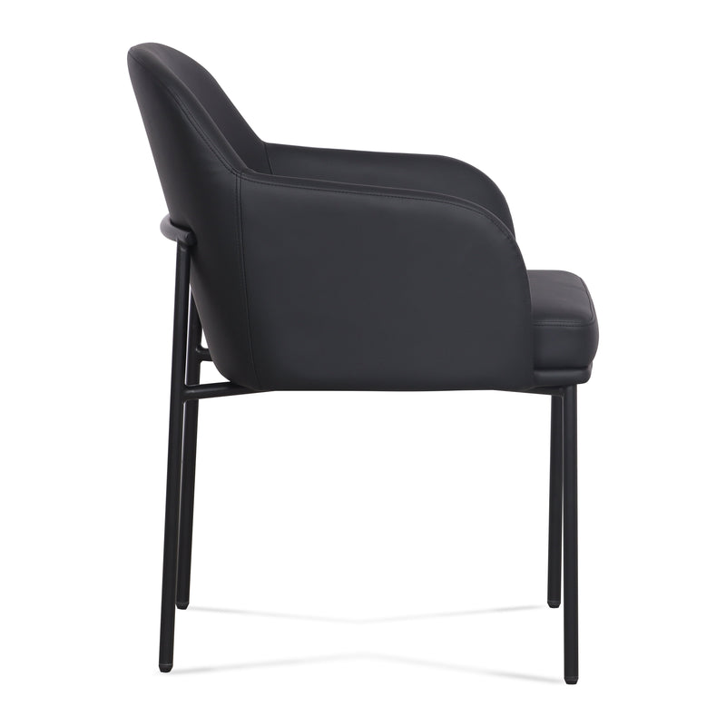 Sydney Performance Vegan Leather Armchair - Set of 2 - Black