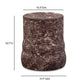Cilla Red Faux Levanto Marble Indoor/Outdoor Concrete Side Table