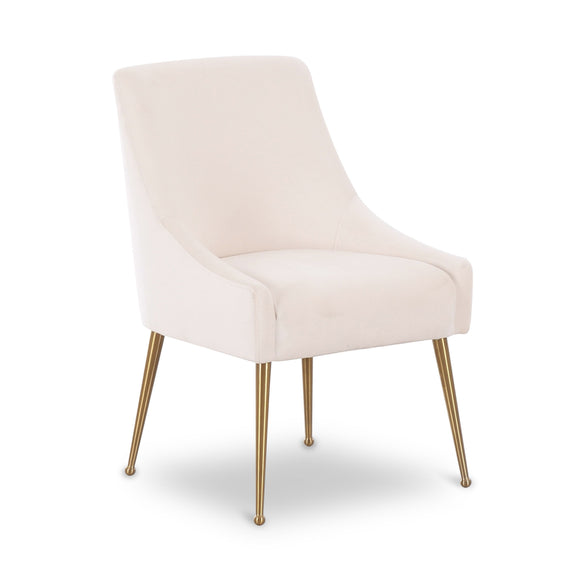 Beatrix Performance Velvet Dining Chair - Cream