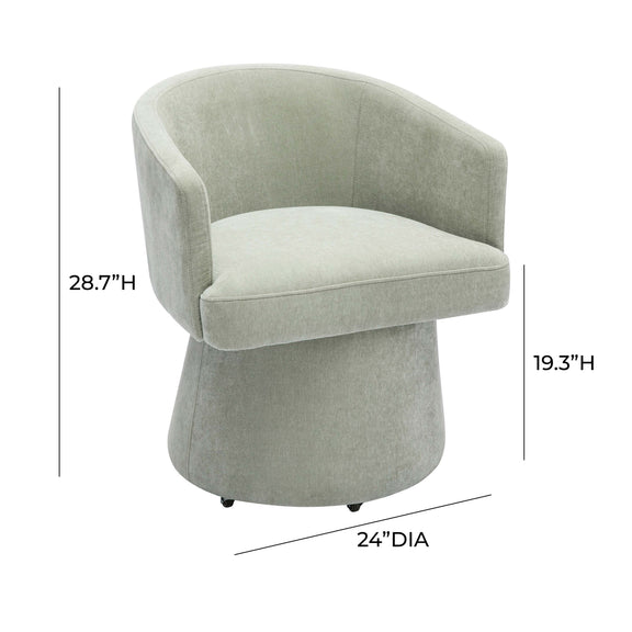 Kristen Rolling Desk Chair - Green