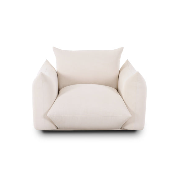 Saint Tropez Stuffed Indoor/Outdoor Armchair - Cream