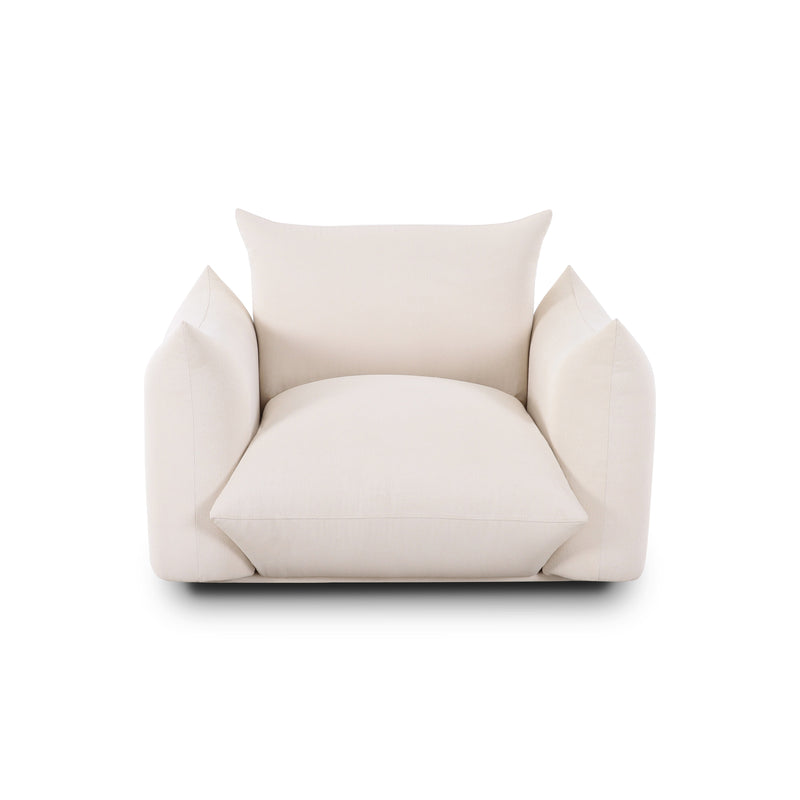 Saint Tropez Stuffed Indoor/Outdoor Armchair - Cream