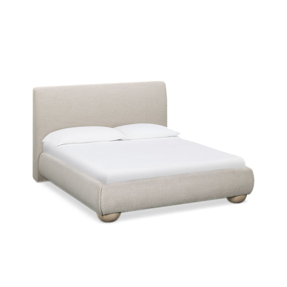 Rayne Textured Fabric Bed - Cream