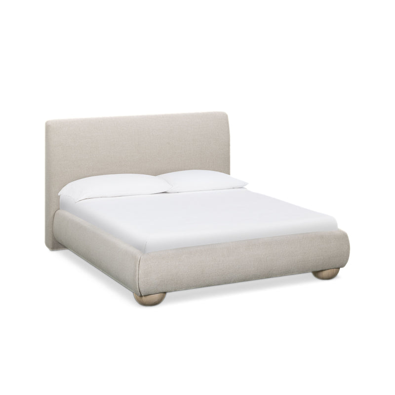 Rayne Textured Fabric Bed - Cream