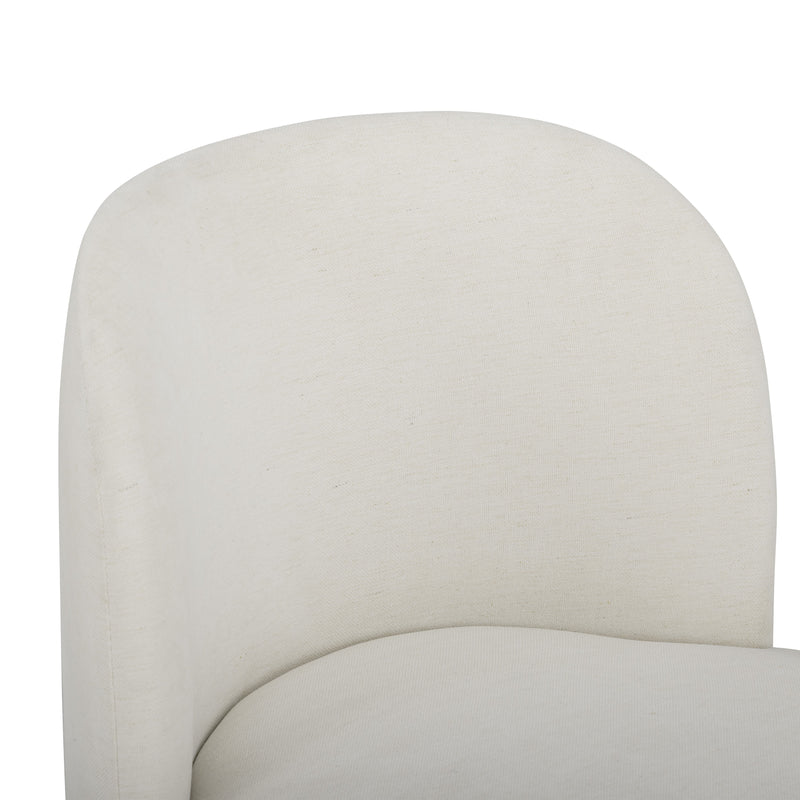 Persa Round Back Performance Chenille Dining Chair - Cream