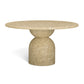 Cynthia 54" Concrete Indoor/Outdoor Dining Table - Light Emperador Marble
