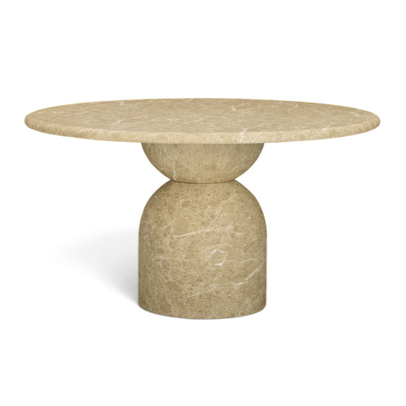 Cynthia 54" Concrete Indoor/Outdoor Dining Table - Light Emperador Marble