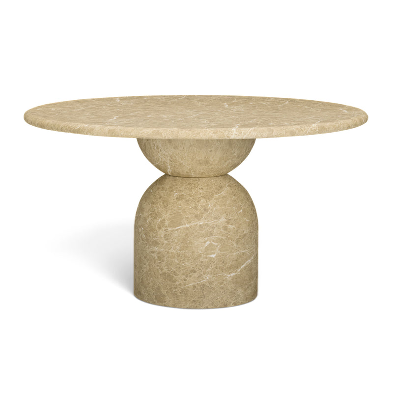 Cynthia 54" Concrete Indoor/Outdoor Dining Table - Light Emperador Marble
