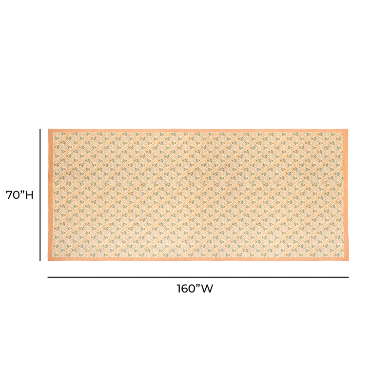 Dolce Natural Cotton Table Cloth - Blush / 70" x 160"